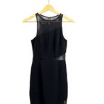 Jay Godfrey Black Sheer Mesh Panel Sleeveless Sheath Midi Dress Size 00 Photo 3