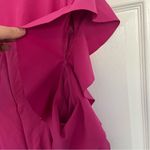 Badgley Mischka  Belle Pink Ruffle Bell Sleeves V-Neck Cocktail Dress Size 2 Photo 8