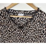 Chloe Rene Shirt Womens Sz M New Leopard Blouse Pleated Lightweight Top Size M Photo 1