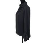 Vince Camuto ‎ Womens Ruched Turtle Neck Bell Sleeve Blouse Black Small NWOT Photo 3