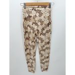 Aerie Offline Brown Cream Microfloral Hi-Rise Leggings Soft Stretch Women Medium Photo 1