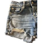 American Eagle -WOMENS SIZE 2-DISTRESSED DENIM SHORTS Photo 2