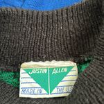 Vintage 80s Justin Allen Acrylic Colorful Sweater Size M Photo 2