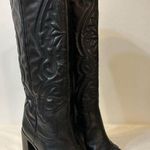 Schutz Maryana Block Western Boot in Black Size 6 Photo 0