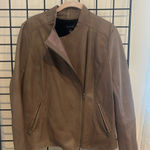 Halogen ‎ Women's Brown Leather Jacket Photo 0