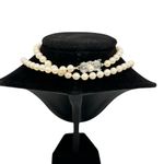 Authentic Mikimoto Pearl Choker Necklace 13” – Sterling Silver Clasp – Japan Photo 2