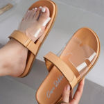 Cape Robbin Clear Strap Sandals Slides Slip On Casual Shoes Size 9 Photo 0