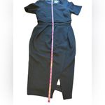 ASOS ‎ Women's Navy Textured Knit Pencil Dress Short Sleeve Sheath Style size 6 Photo 9