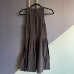 Babaton Aritzia 100% silk black sleeveless mini dress with pleated skirt size 0 Photo 3