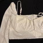 Pretty Little Thing NWT Plus White Leopard Devore Corset Crop Top Photo 6