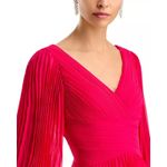 Teri Jon by Rickie Freeman Fuchsia Chiffon Pleated V Photo 4