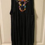John Paul Richard size Large Black Top with colorful stone accents Photo 0