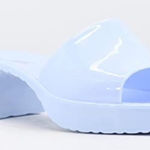 Bamboo NWT  Jelly Chunky Block Heel Sandals Spice-01 Blue Size: 6 Photo 0