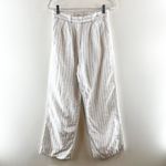 Abercrombie & Fitch High Rise Linen Striped Wide Leg Pants White 27 Photo 1