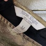 NEW NINE EIGHT Gold Shimmer Midi Dress Size Medium V Neck Balloon Long Sleeve Photo 3