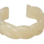 J.Crew  Carved Resin Cuff Bracelet White Ivory Jewelry NEW Photo 0