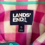 Lands' End  Pink and Cream Checkered Pullover Size XL Photo 4