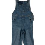 REWASH ‎ Blue Medium Was Denim Cropped Cutoff Overalls 100% Cotton Size 7 Photo 0