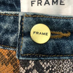 frame denim NWT FRAME LE MINI BOOTCUT LEATHER PATCHWORK JEANS Photo 4