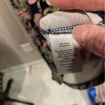 Talbots Cute  stretchy paisley babydoll v-neck dress midi cap sleeve flowy fairy Photo 5