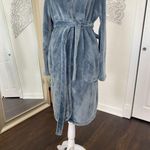 Hunkemoller Fuzzy Fleece Blue Gray Warm Winter Robe XS S Photo 2