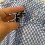 J.Crew  Gwyneth Midi Slip Dress in Blue Gingham 100% Linen Size 00 Photo 7