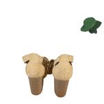 EXPRESS Tan Faux Suede Perforated Open Toe Ankle Strap Block Heel Women SZ 6 Photo 5