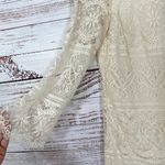 Max Studio Vintage Ivory Lace Illusion Neckline Top, EUC, Size Small Photo 3