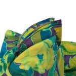 Vintage Jack Mulqueen Silk purple, green, and blue Floral Shirt size Medium Green Photo 3