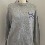 A New Day  Women's Grey Embroidered Mock Neck Sweater Medium Love That For You Photo 0