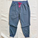 Figs High Waisted Zamora Jogger Scrub Pants Heather Denim Size L/P EUC! Gray Photo 8