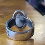 Natural White Buffalo Sterling Silver Cactus Ring Size 7 Photo 4