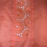 draper's & damon's Draper’s & Damon’s Orange Eyelet Grandmacore Country 3/4 Sleeve Cotton Jacket S Photo 9