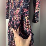 Juicy Couture  Navy Blue and Pink Floral Dress Photo 5
