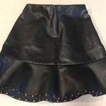 Charlotte Russe Ruffle Leather Skirt Size Small Photo 0