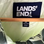 Lands' End  Down Puffer Vest 2X Green Bamboo Print | Outdoor Gorpcore Hiking Photo 2