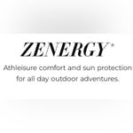 Chico's Chico’s Zenergy Blue Teal & White Striped Cap Sleeve Loose Fit Tee Size 1/Medium Photo 11