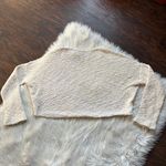 Free People Cream Popcorn Cropped Pullover Sweater Photo 4