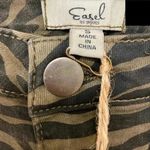 easel 🆕 Distress Faded Olive Zebra Print Skinny Pants S🆕 Photo 7