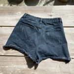 HStyle Womens Shorts Size Medium High Rise Black Jean Cutoffs Denim‎ Button Fly Photo 4