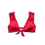 Trina Turk Getaway Knot Front Bikini Top In Red Size M/10 Photo 6