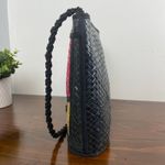 Handmade Vintage Straw Woven Colorblock Shoulder Bag Philippines Black Photo 4