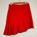 Toad & Co  Red Tiered Asymmetrical Hem Skirt Womens S Gorpcore Athletic Stretch Photo 0