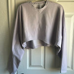 Adidas  Aeroready Crewneck Sweatshirt Women's L Purple Cropped Oversized Photo 0