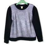 Club Monaco  Colorblock Crewneck Sweatshirt Medium Gray Black Minimalist Casual Photo 0