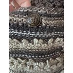 L'Agence  Harriet Blouson Sleeve Wool Blend Cardigan Brown Mulit Stripe M $360 Photo 9