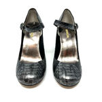 Max Studio  size 6.5 M mary jane heels pumps genuine snakeskin‎ leather gray Photo 1