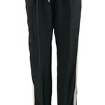 ZARA Women's Black Striped High Waist Drawstring Trousers Sweatpants Size S Photo 1