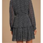 Lulus  Tell You I Love You Black Floral Long Sleeve Dress, Size S Photo 2
