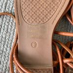 Shoeland Cognac Tan Brown Minimalist Strappy Ankle Wrap Sandals Size 9 Photo 1